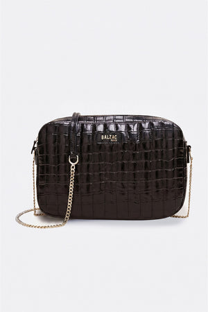 Sac Grand César noir embossé