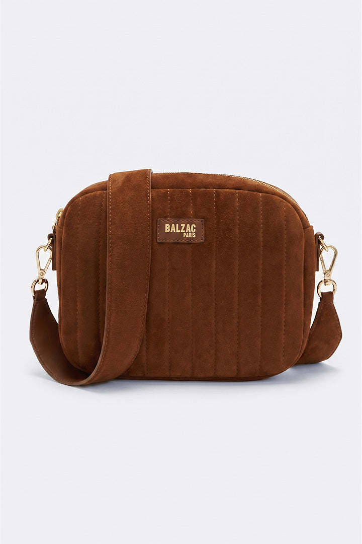 Sac César croûte de cuir chocolat