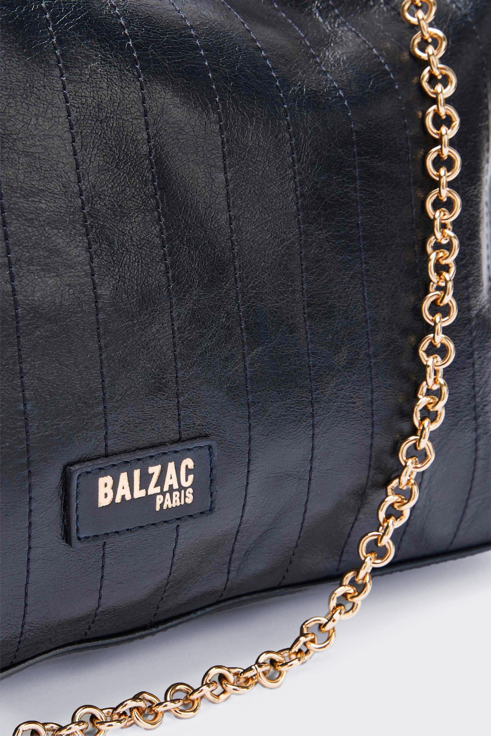 Bag Amaïa crinkled blue night