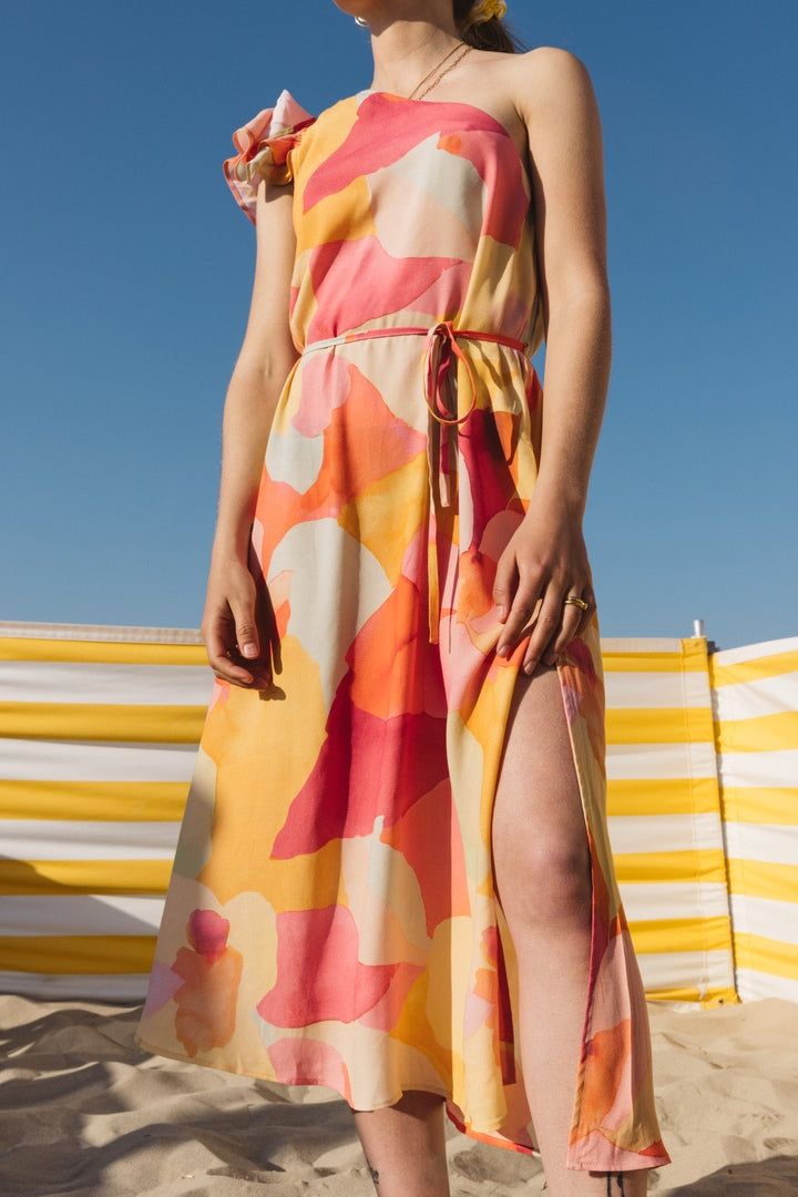 Amphora dress with watercolor print
