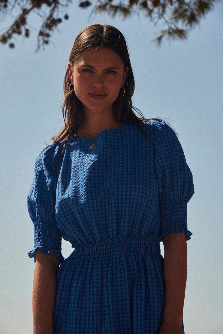 Celestial blue gingham dress - Balzac Paris Celestial blue gingham dress - Balzac Paris