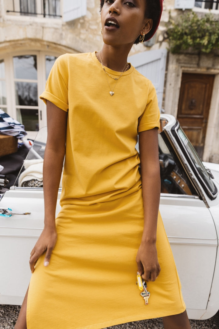 Claodia yellow dress