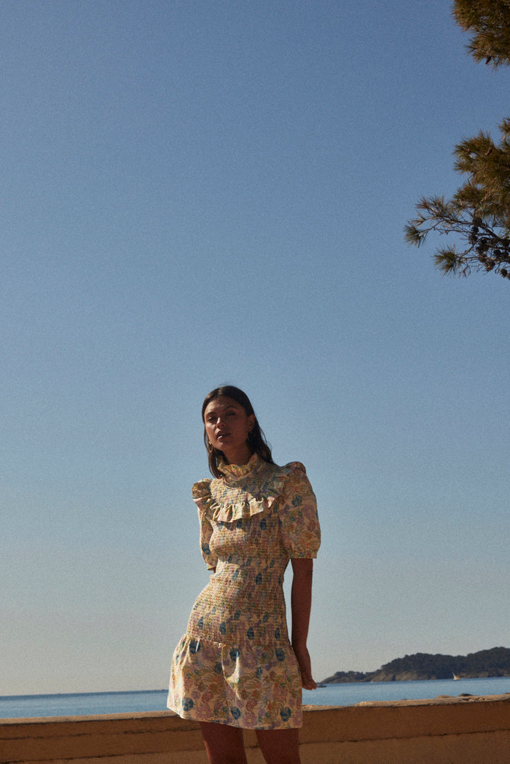 Dress Panka printed flowers d'été
