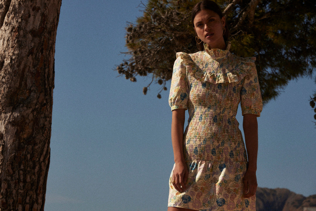 Dress Panka printed flowers d'été