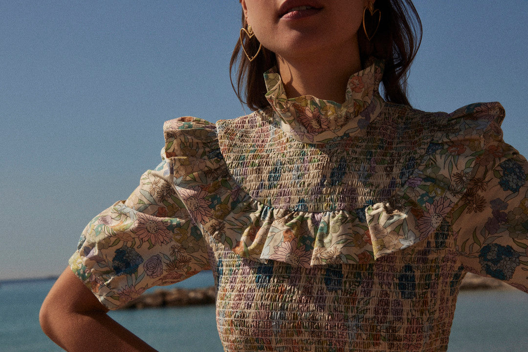 Dress Panka printed flowers d'été
