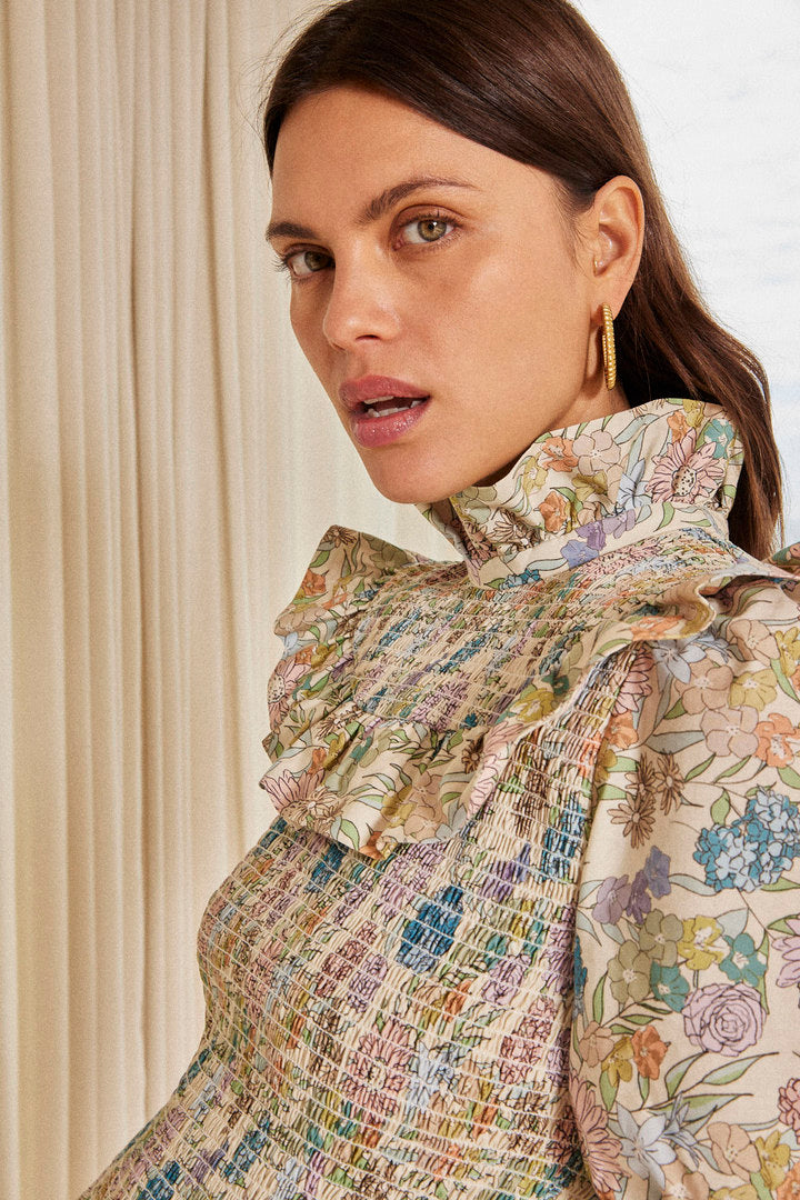 Dress Panka printed flowers d'été