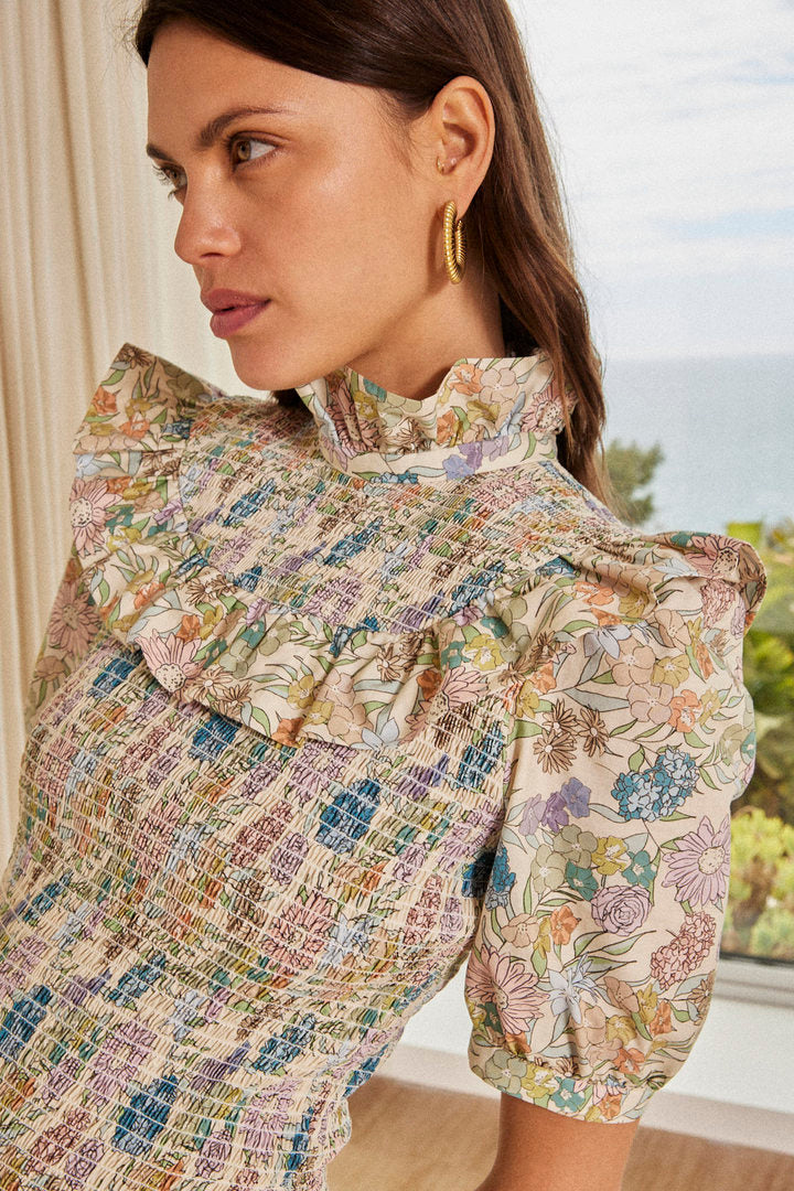 Dress Panka printed flowers d'été