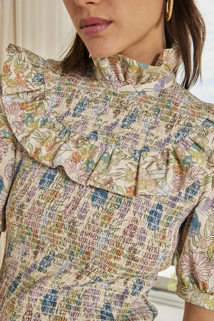 Dress Panka printed flowers d'été