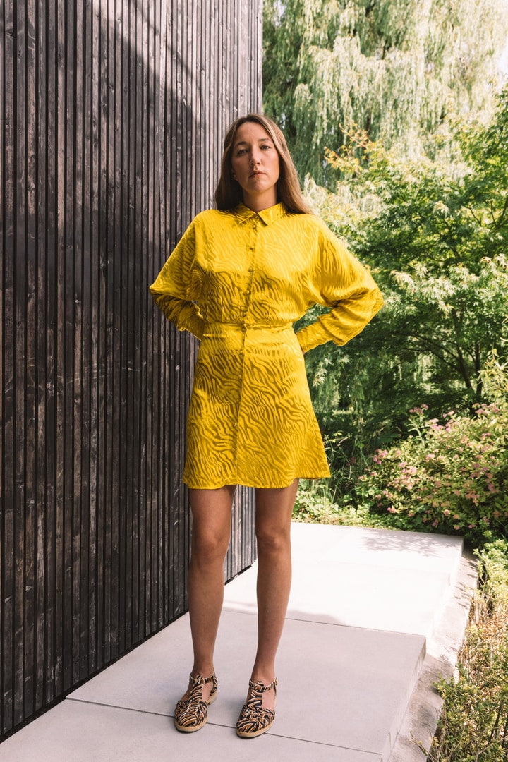 Yellow jacquard Pivert dress Yellow jacquard Pivert dress