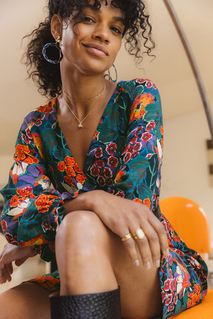 Dress Tempo printed bouquet of flowers