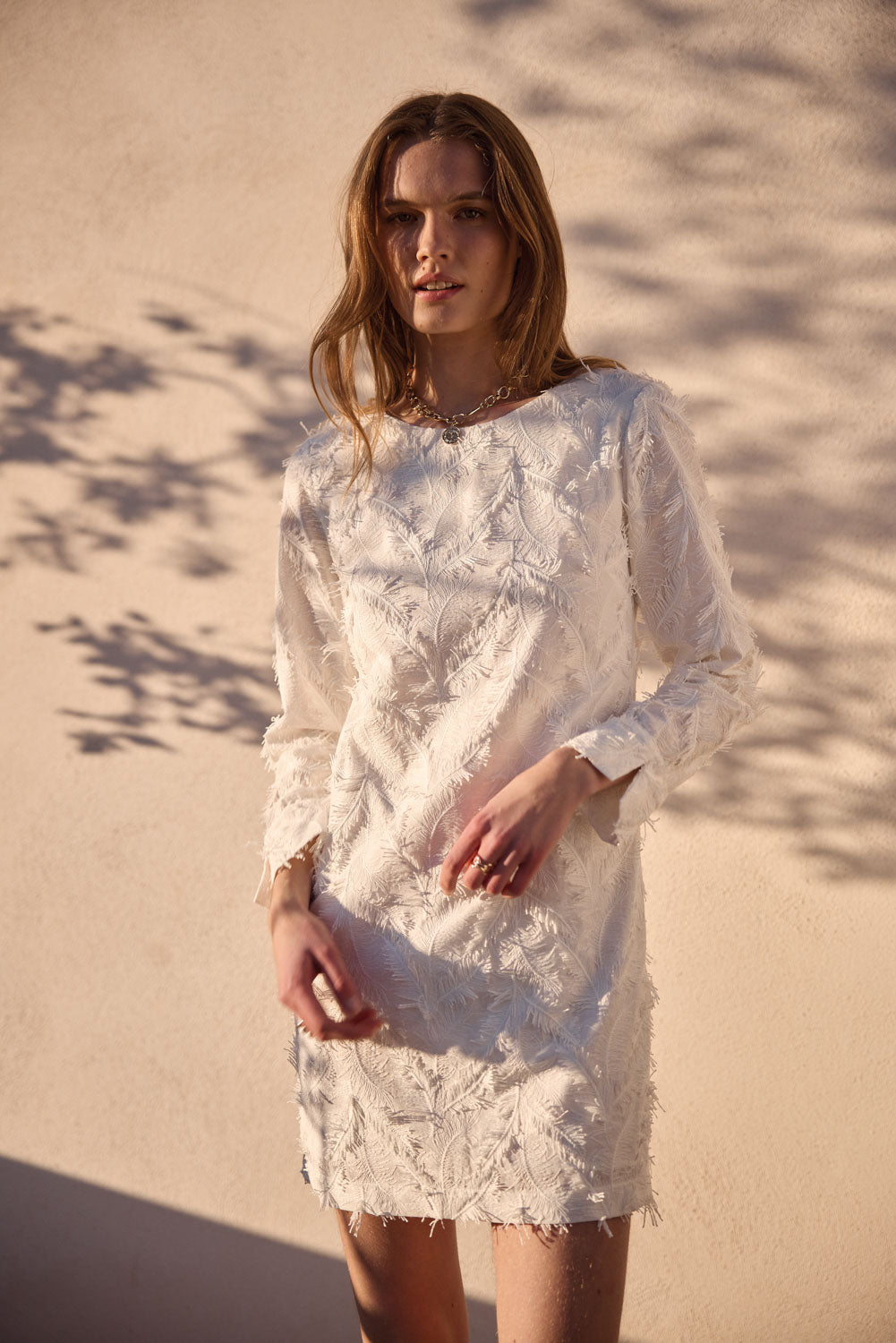 Dress Amada plume white