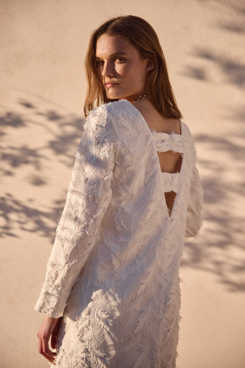 Dress Amada plume white