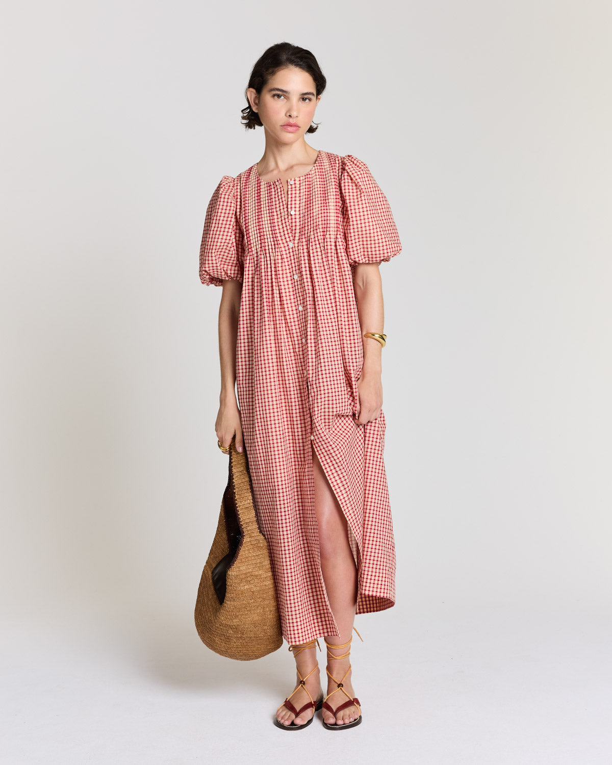 Dress Lavanda gingham yellow and red