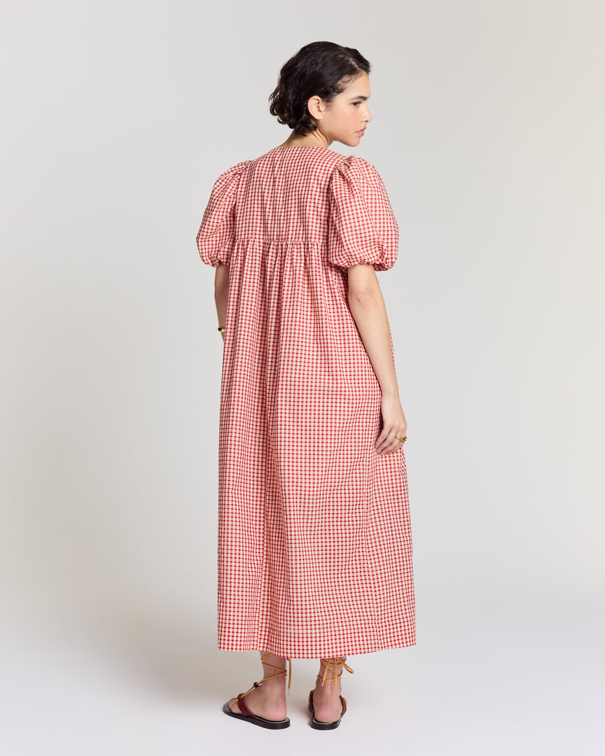 Dress Lavanda gingham yellow and red