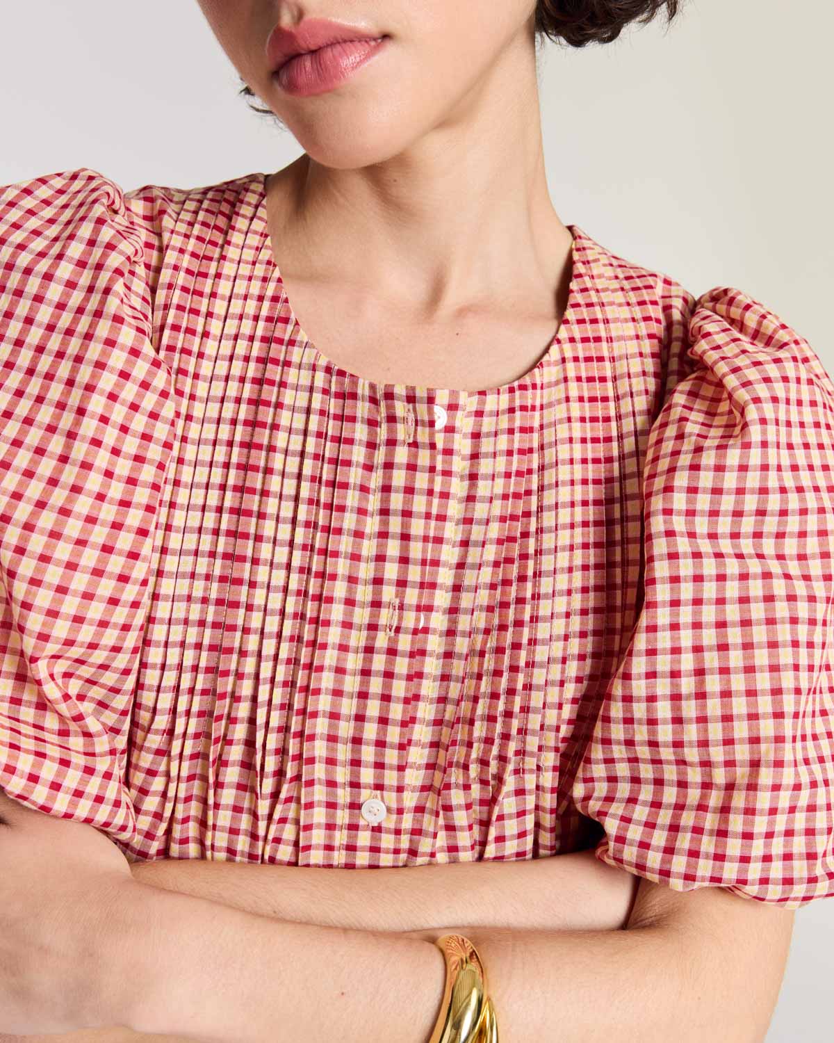 Dress Lavanda gingham yellow and red