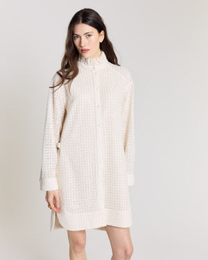 Robe Lioren guipure carreaux