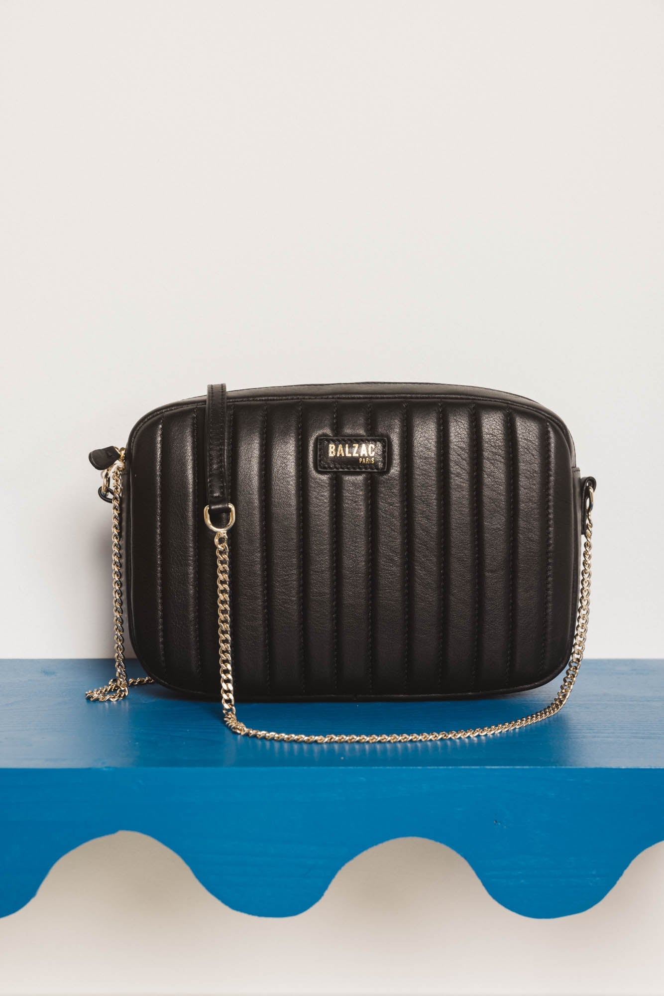 Bag Grand César black smooth chaine removable