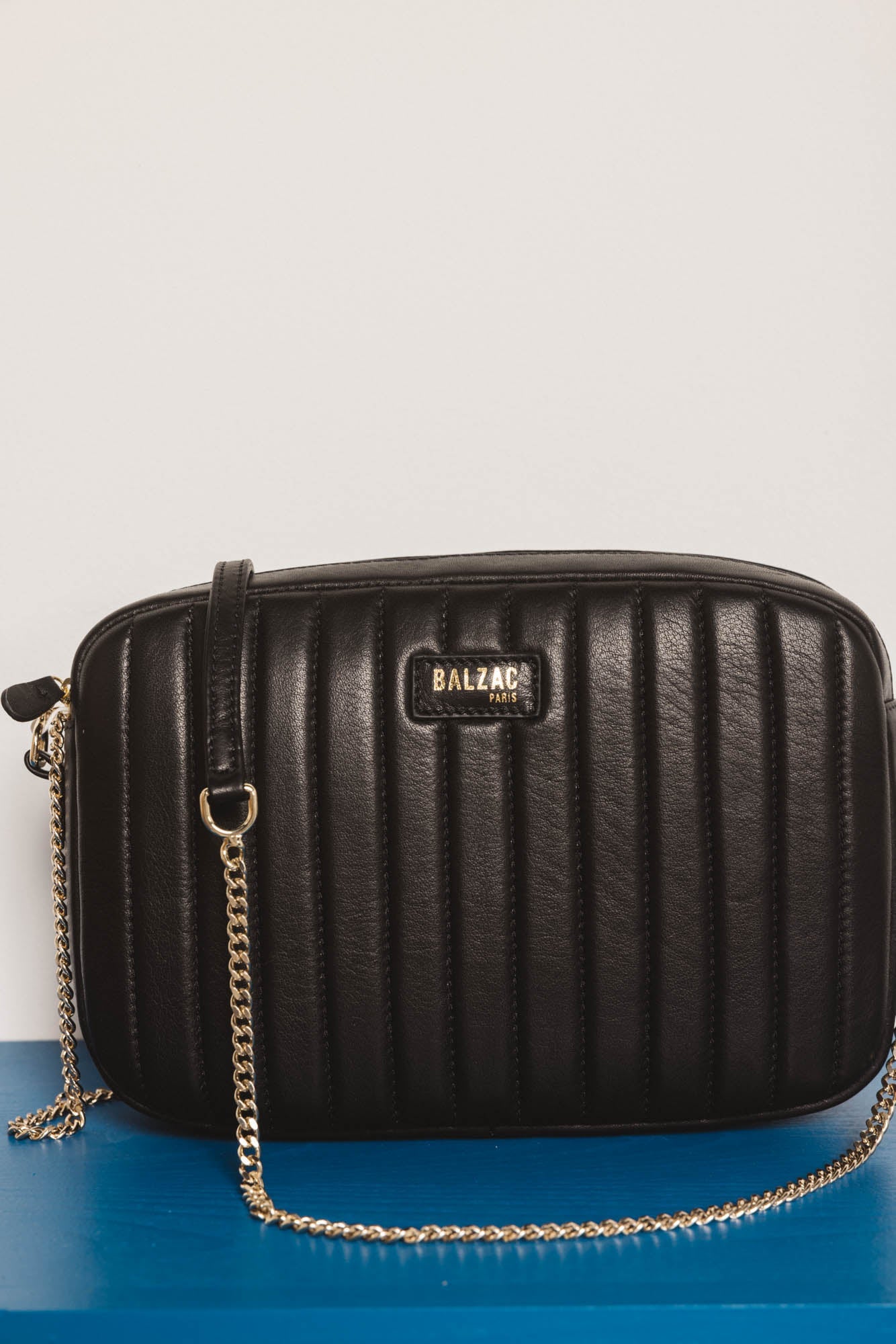 Bag Grand César black smooth chaine removable