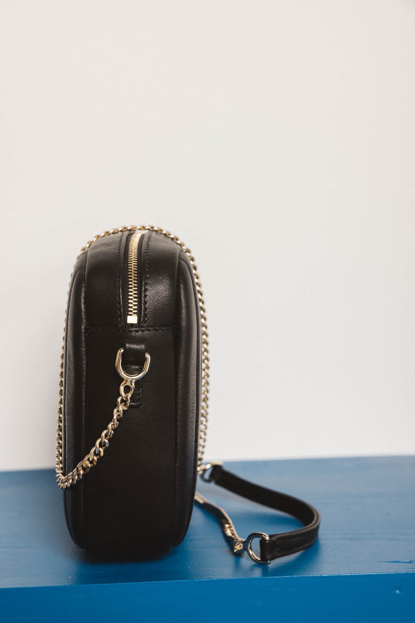 Bag Grand César black smooth chaine removable