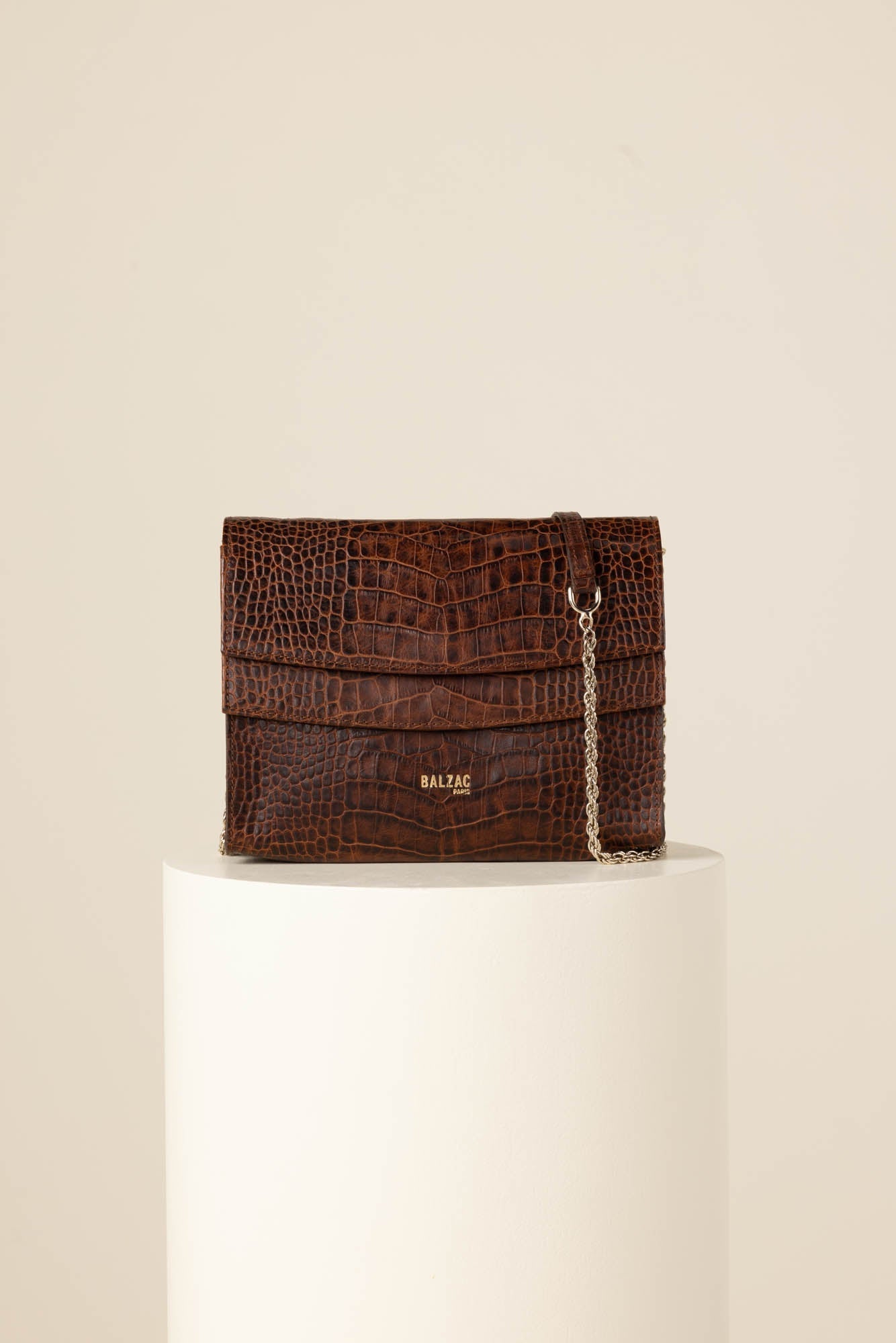 Sac Noah cognac embossé