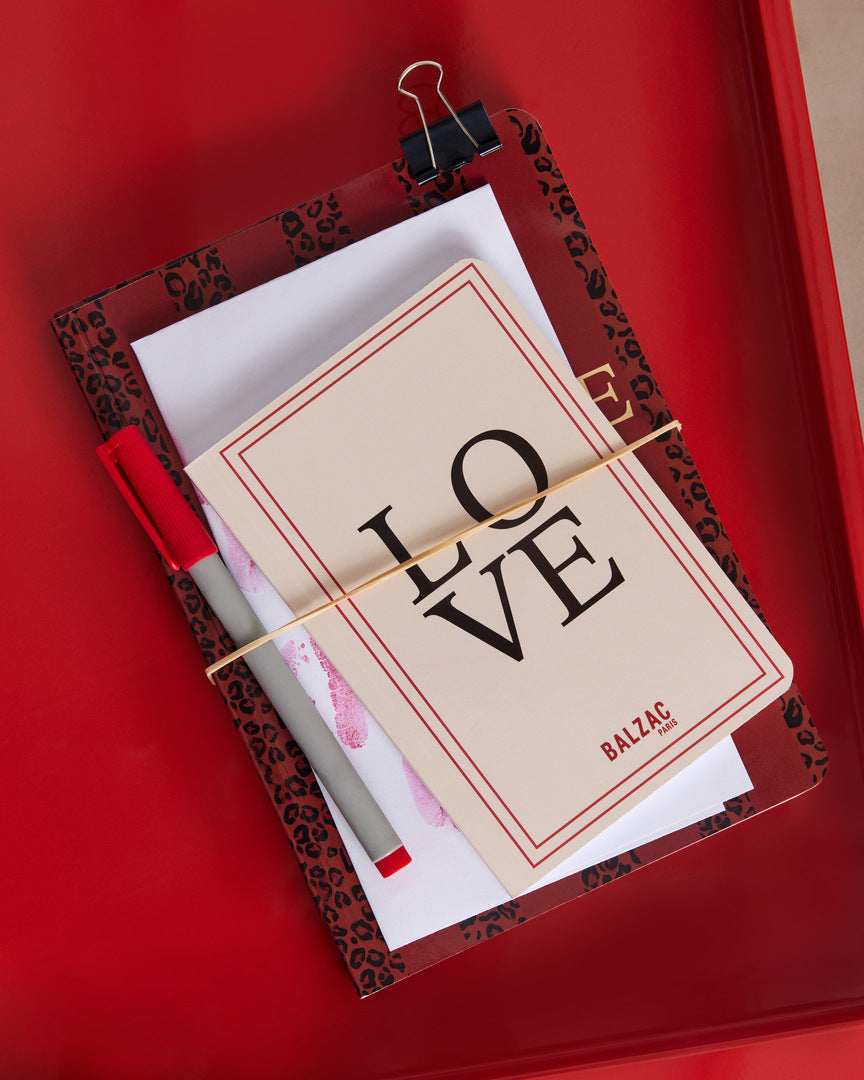 A6 ecru notebook Love