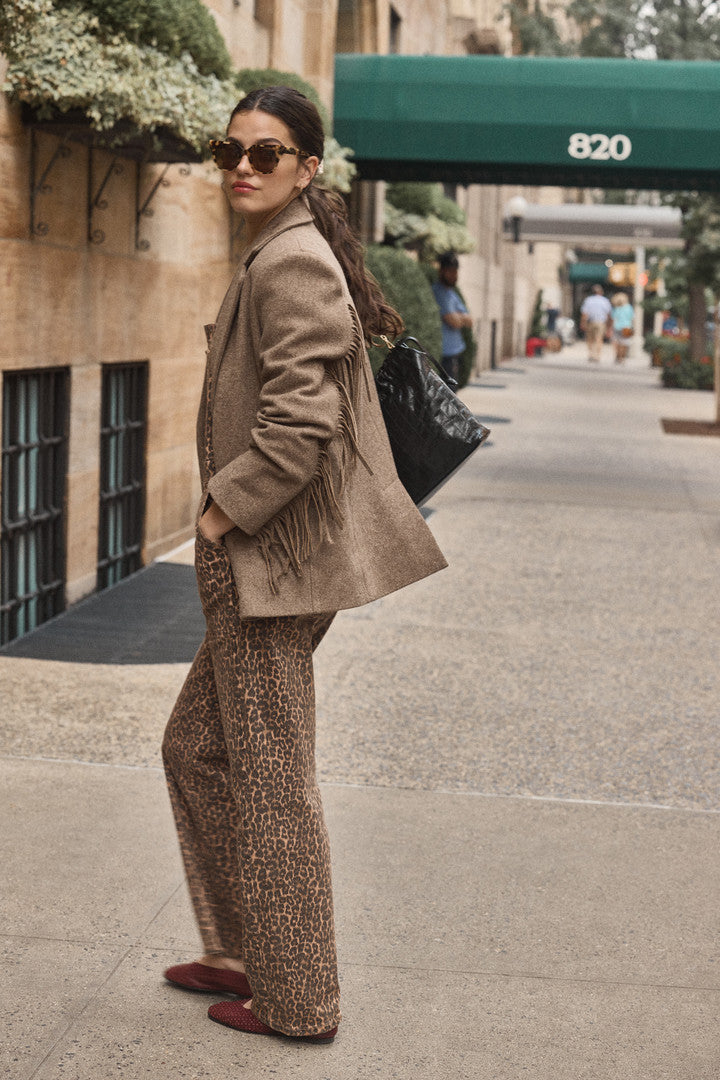 Salopette Edifice leopard coffee
