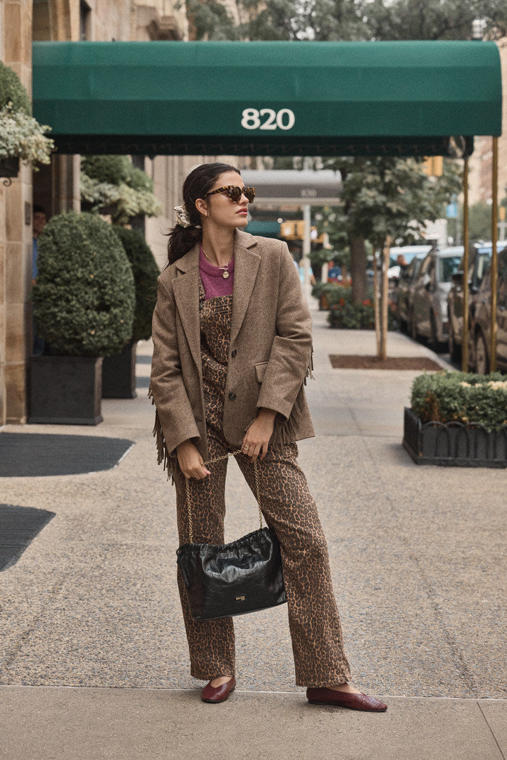 Salopette Edifice leopard coffee
