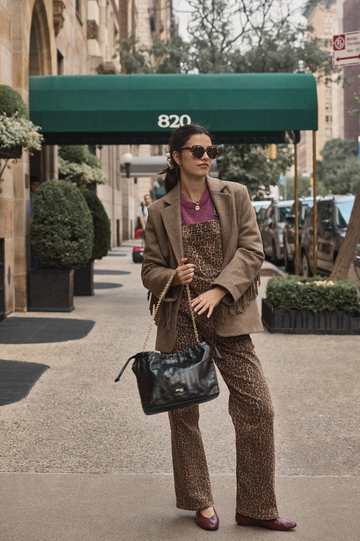 Salopette Edifice leopard coffee