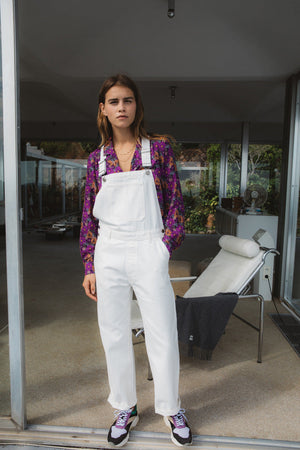 Pearl white Reda dungarees