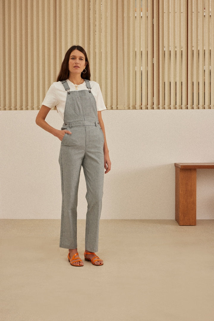 Reda overalls with gray stripes