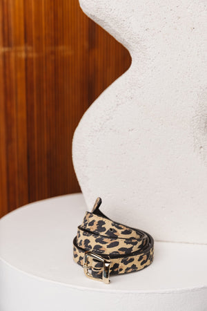 Ceinture Alba léopard cuir