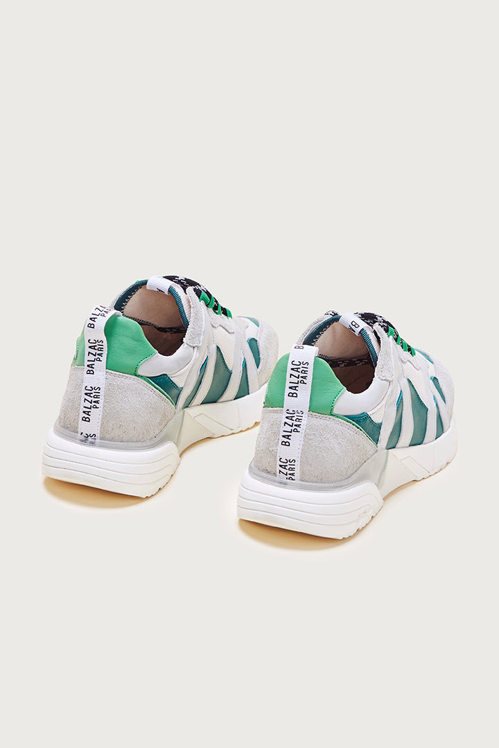 Green, white and gray Astor sneakers