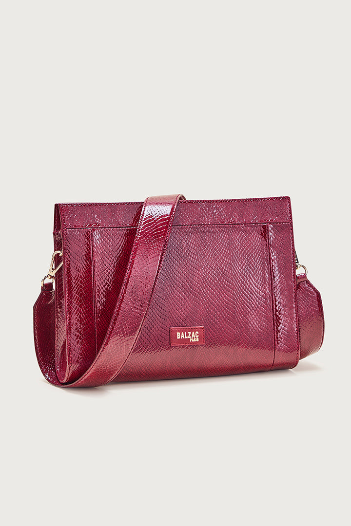 Garnet varnish embossed Rodin bag