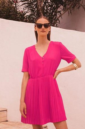 Short fuchsia Natasha dress
