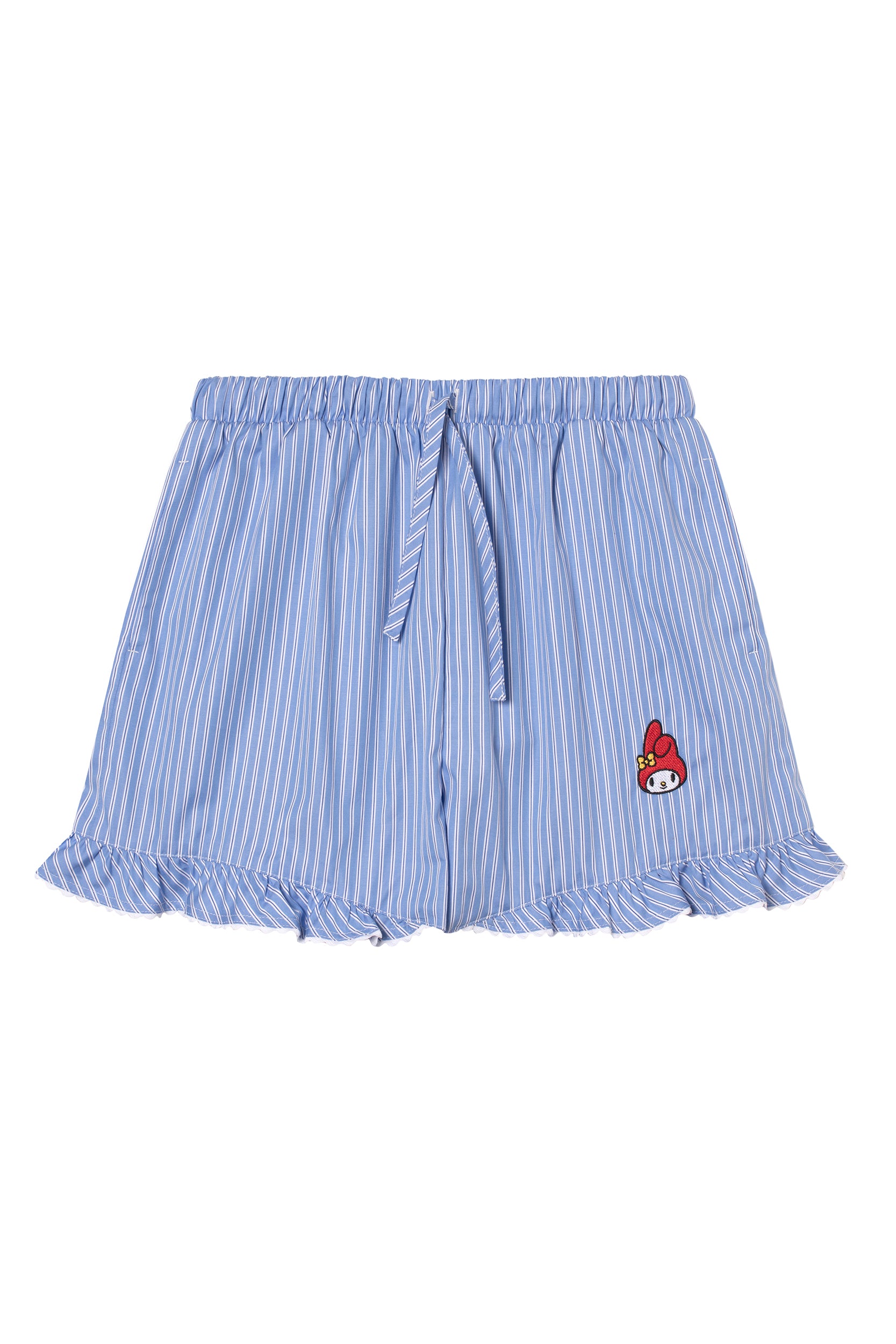 Shorts Velouté stripes blue and white My Melody