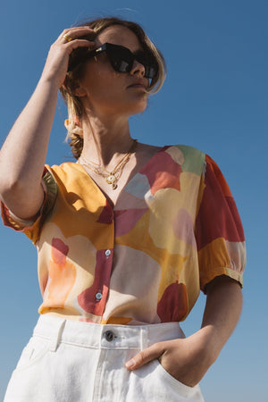 Chemisette Cabane imprimé aquarelle