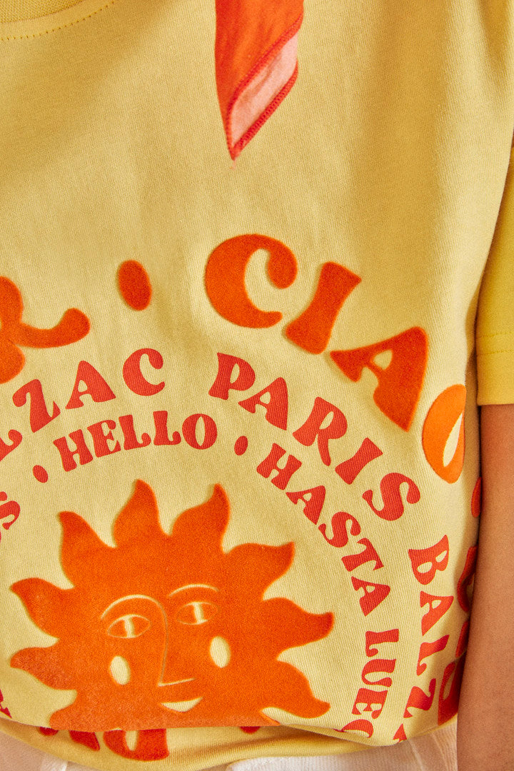 Bree hello ciao yellow and orange t-shirt