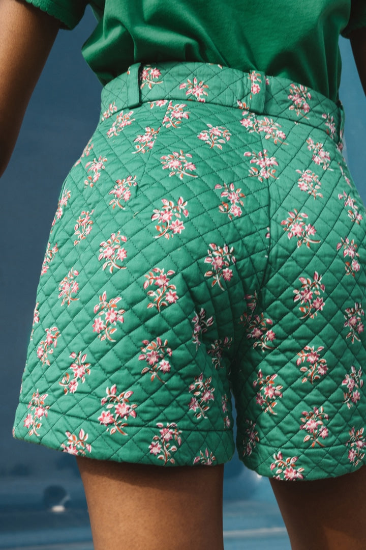 Racine shorts with Indian bouquet print