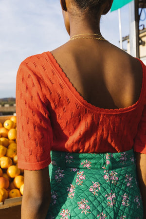 Vermillion red Albin top