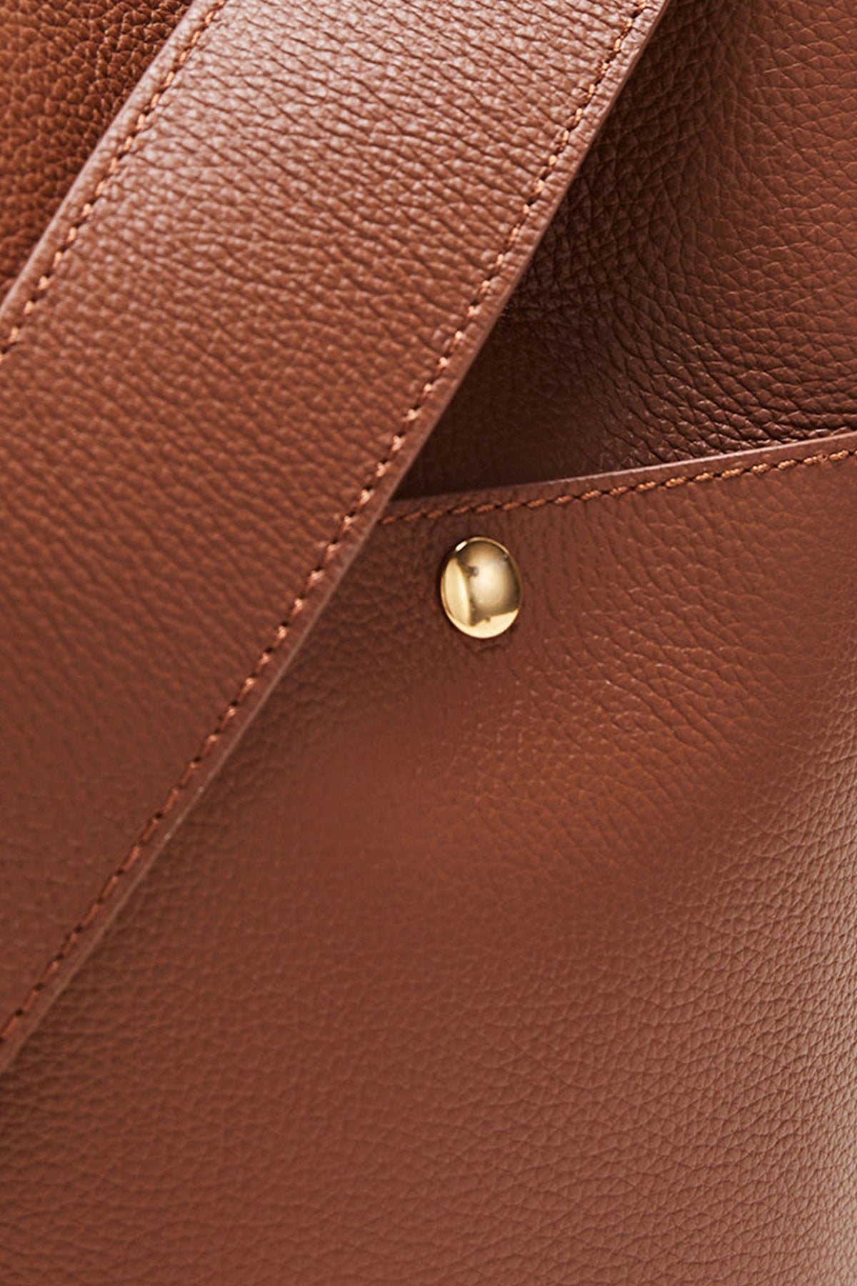 Sac Sofia grainé cognac intérieur orange