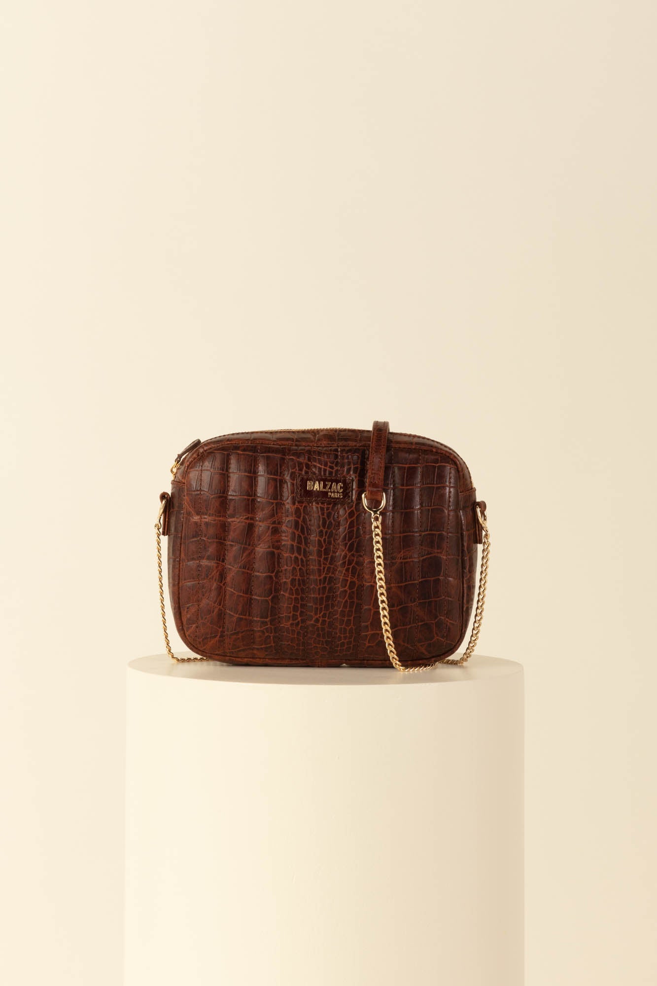 Bag César cognac embossed