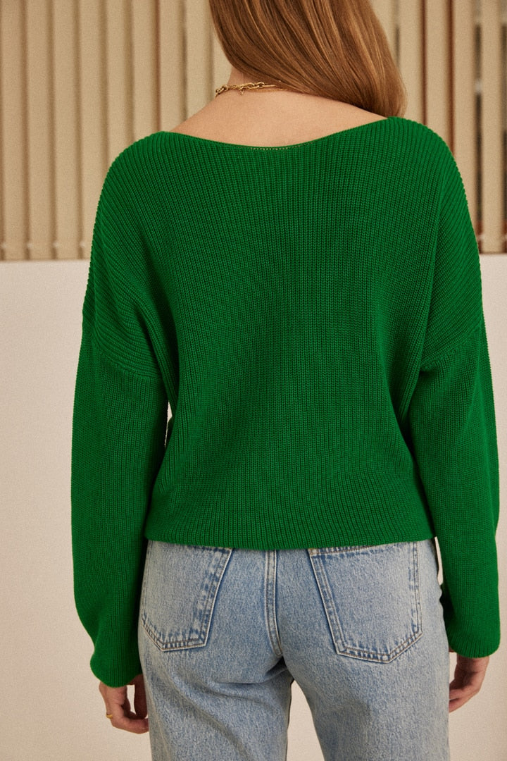 Frisson sweater green - Balzac Paris