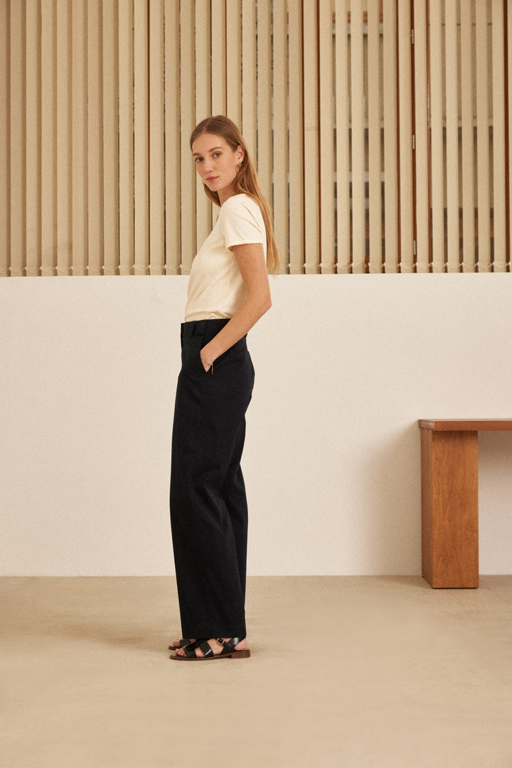 Navy palette trousers