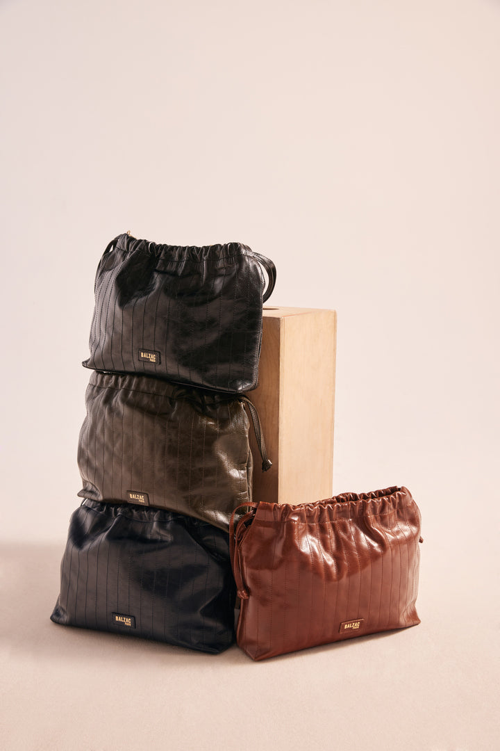 Bag Amaïa crinkled black