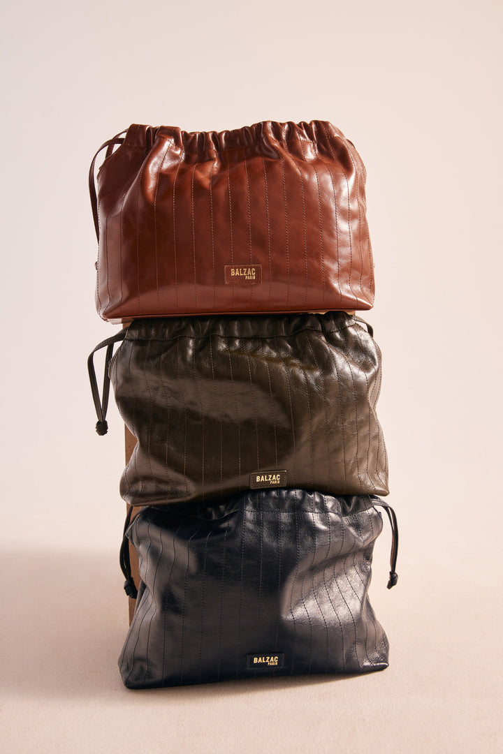 Bag Amaïa crinkled black