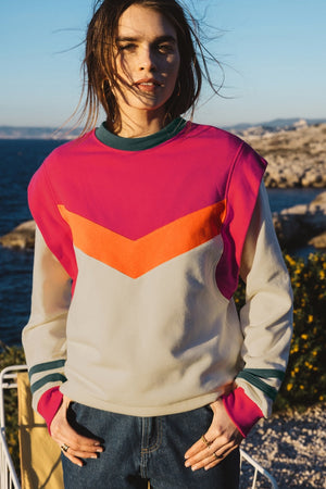 Fabulous pink and orange sweatshirt