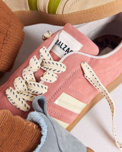 Quinn sneakers in pink and butter yellow