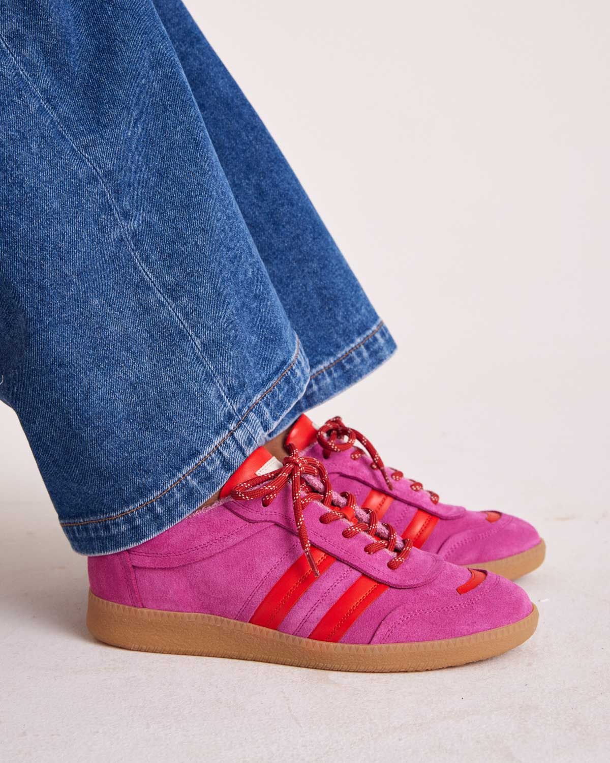 Quinn pink and red sneakers