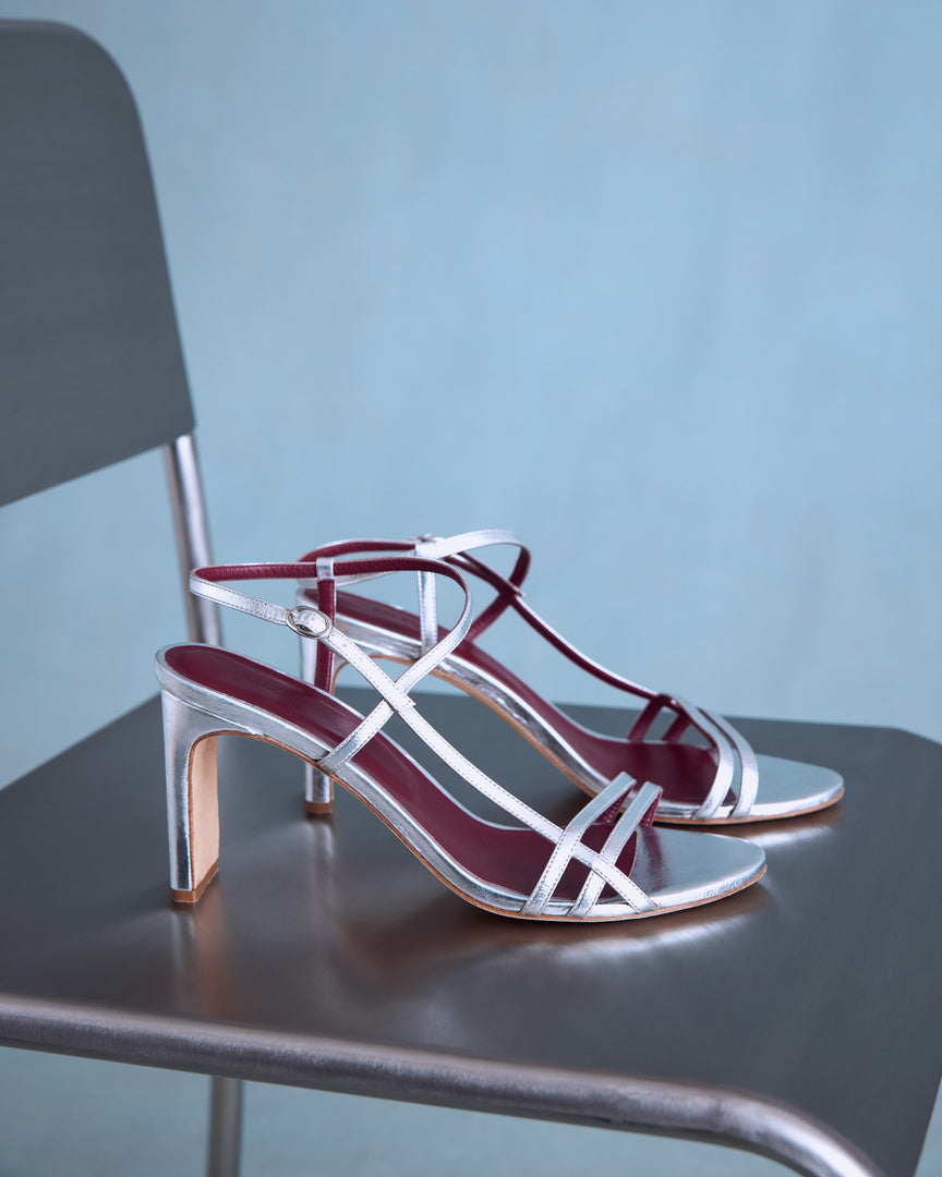 Cornelia silver sandals
