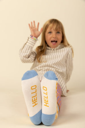 Chaussettes Fricadelle carreaux jaune